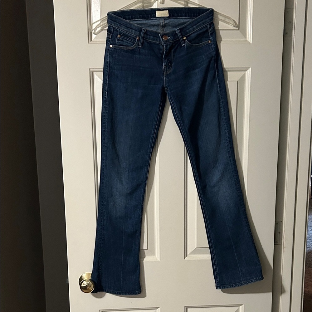 MOTHER Dark Blue Boot Cut Jeans